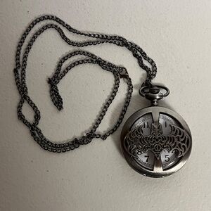 Batman Bat Pocket Watch Silver Clock DC Bruce Wayne Jim Gordon Catwoman Joker